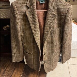Ralph Lauren Brown Tweed Blazer